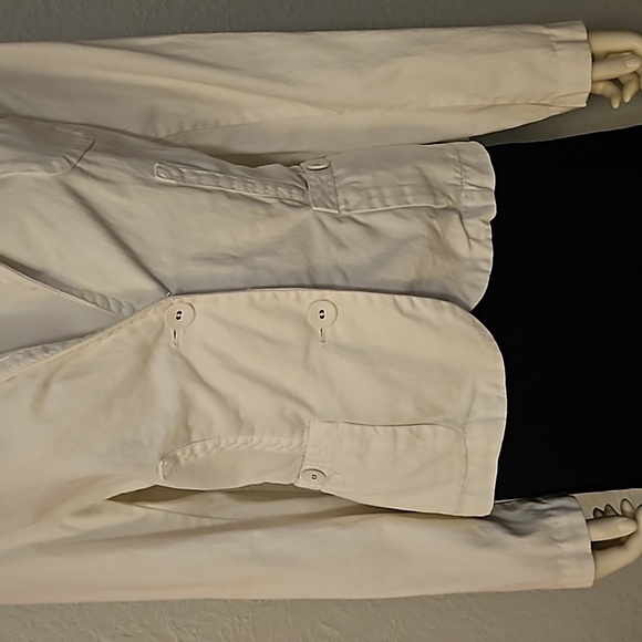 VTG GEORGE ME White Two Button Blazer Jacket Size 16 - Picture 4 of 10